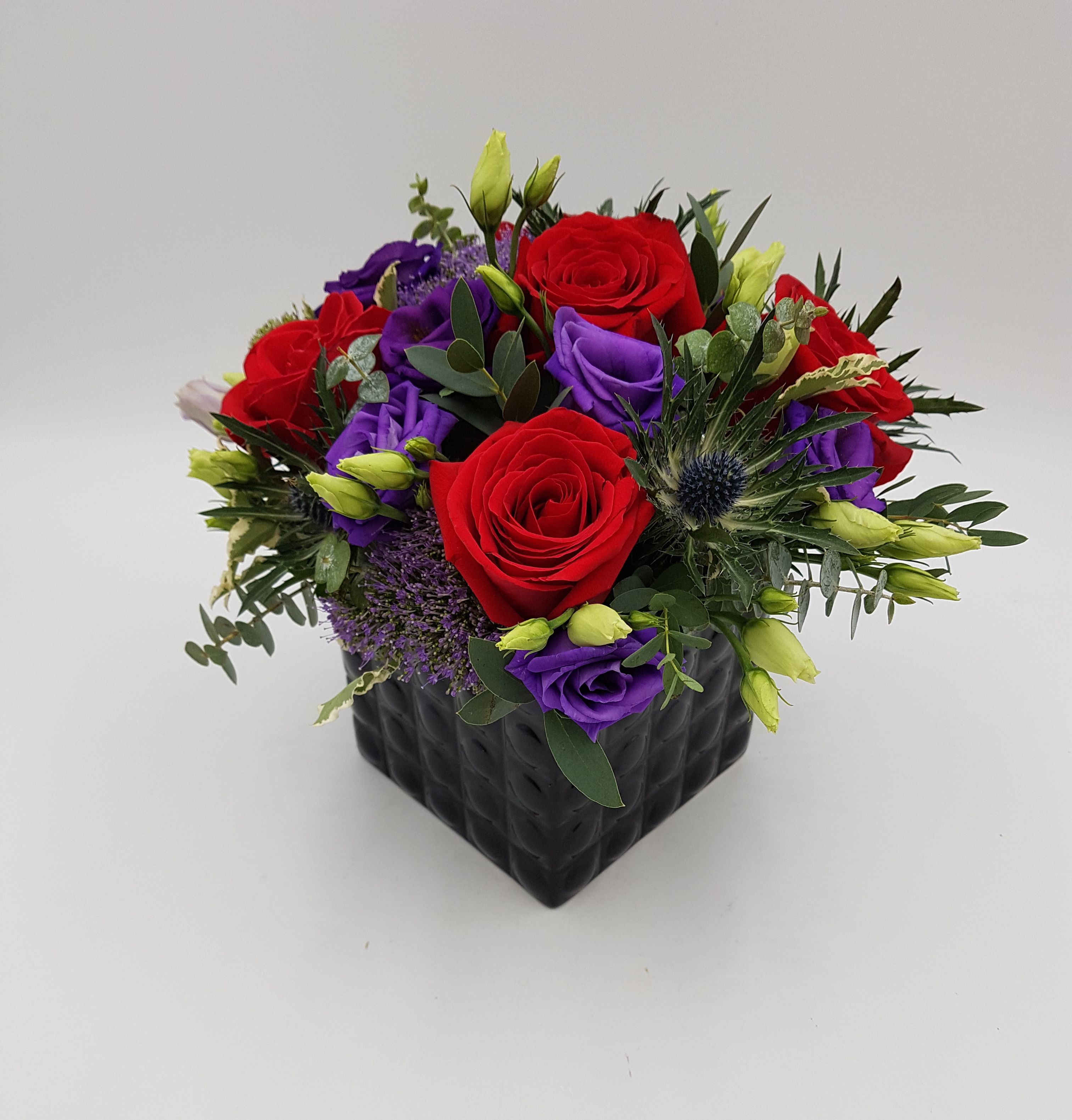 Red flowers in impressive flower bouquets